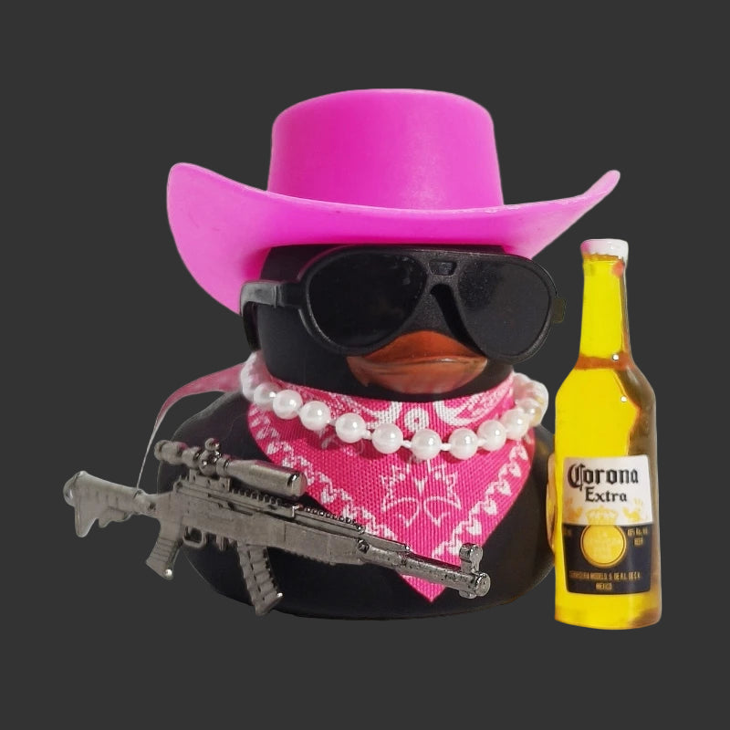 Cowboy Rubber Duck Car Ornament for Jeep Duck Car Dashboard Decorations Quirky Rubber Duck Car Accessories Funny Office Gifts
