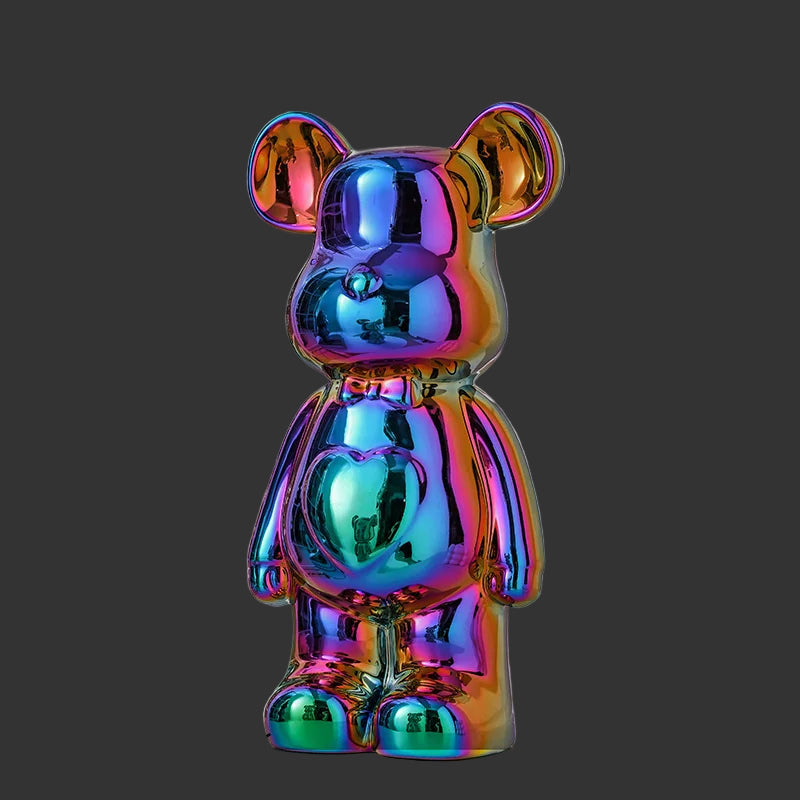 17/27/Cm Aesthetic Bear Brick Ceramic Staute Teddy Bear Decor Action Figure Sculptures Ornament for Room Home Decoration Crafts