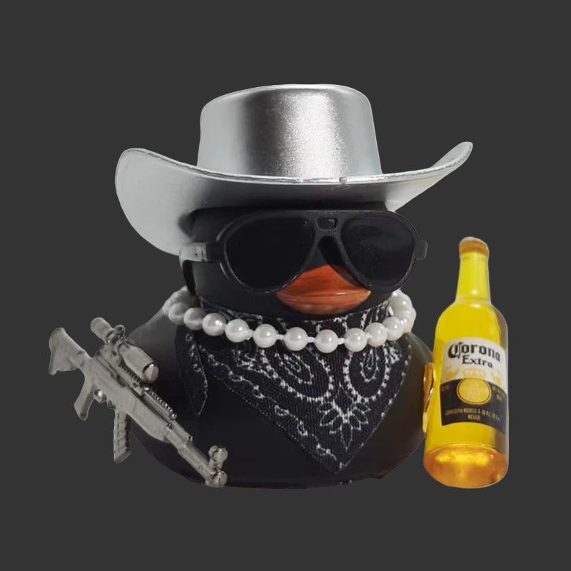 Cowboy Rubber Duck Car Ornament for Jeep Duck Car Dashboard Decorations Quirky Rubber Duck Car Accessories Funny Office Gifts