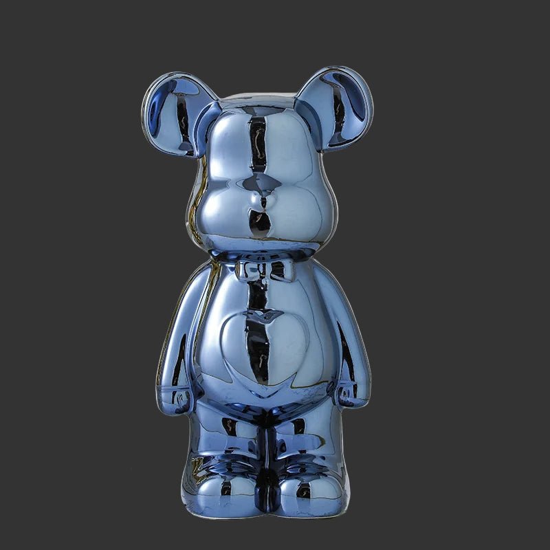17/27/Cm Aesthetic Bear Brick Ceramic Staute Teddy Bear Decor Action Figure Sculptures Ornament for Room Home Decoration Crafts