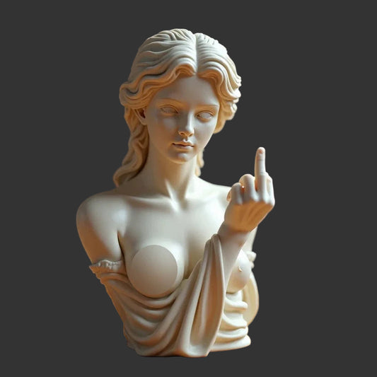 Funny Middle Finger Venus Statue Funny Goddess Statue 3D Resin Office Home Cultural Decoration Design Unique Ornaments Craft