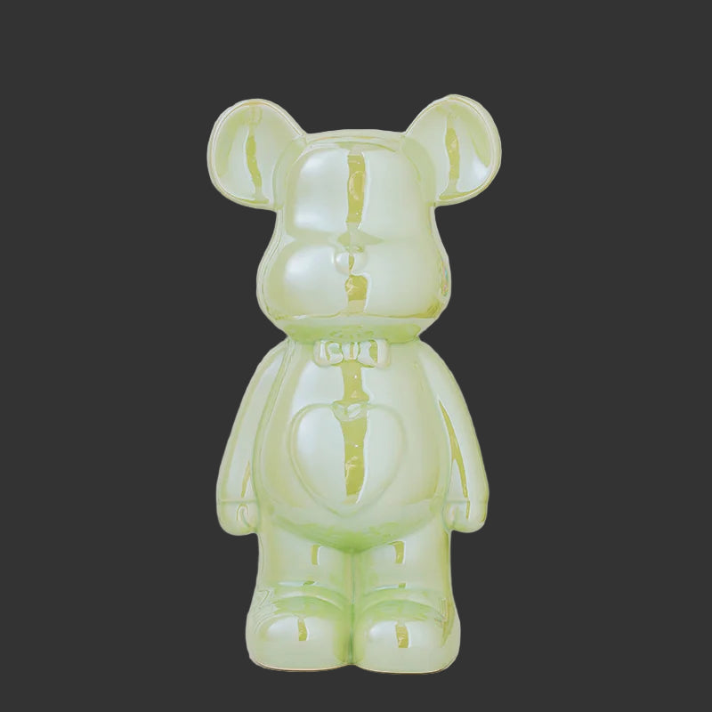 17/27/Cm Aesthetic Bear Brick Ceramic Staute Teddy Bear Decor Action Figure Sculptures Ornament for Room Home Decoration Crafts