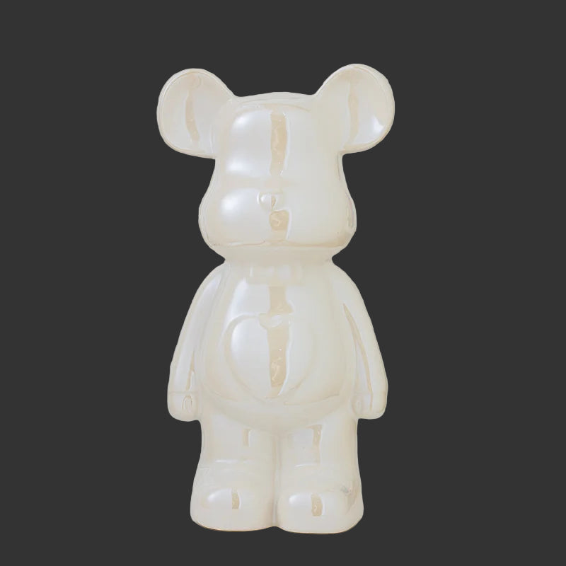 17/27/Cm Aesthetic Bear Brick Ceramic Staute Teddy Bear Decor Action Figure Sculptures Ornament for Room Home Decoration Crafts