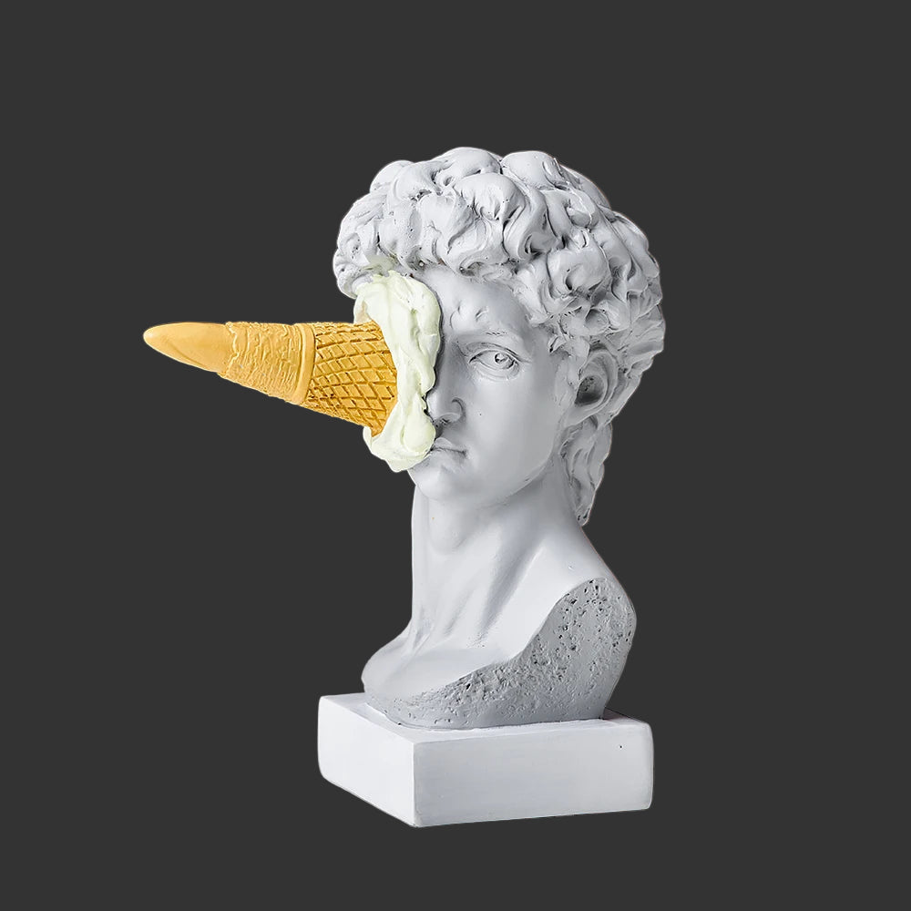 Modern Nordic Figure Ornament Ice Cream David Figurine Home Decor Sculpture Office Bookshelf Desktop Art Decoration David Statue