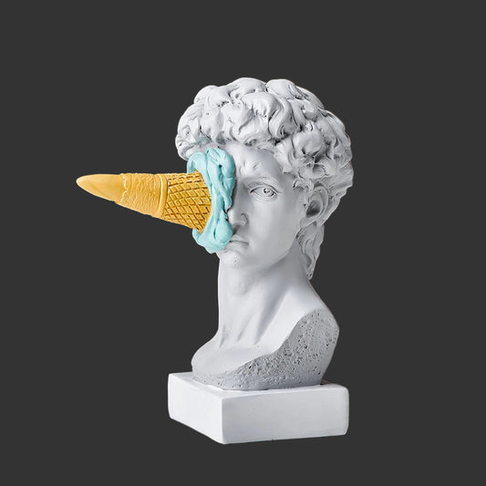 Modern Nordic Figure Ornament Ice Cream David Figurine Home Decor Sculpture Office Bookshelf Desktop Art Decoration David Statue