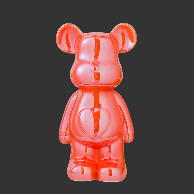 17/27/Cm Aesthetic Bear Brick Ceramic Staute Teddy Bear Decor Action Figure Sculptures Ornament for Room Home Decoration Crafts