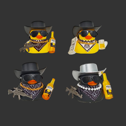 Cowboy Rubber Duck Car Ornament for Jeep Duck Car Dashboard Decorations Quirky Rubber Duck Car Accessories Funny Office Gifts