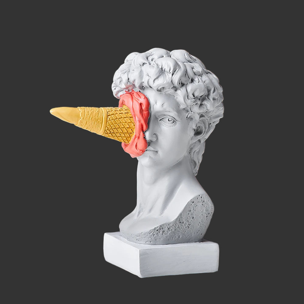 Modern Nordic Figure Ornament Ice Cream David Figurine Home Decor Sculpture Office Bookshelf Desktop Art Decoration David Statue