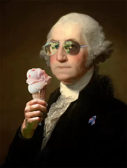 Funny Altered Portrait Canvas Poster Renaissance Vintage Woman Portrait Painting Print Retro Baroque Figure Painting Decor