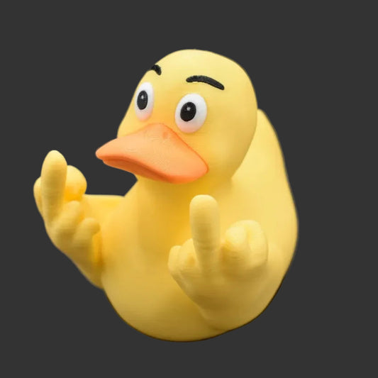 Funny Middle Finger Duck Home Statue Resin Mini Duck Garden Decoration Rustic Country Kitchen Decor Farm Animal Table Ornament