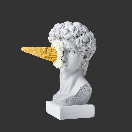 Modern Nordic Figure Ornament Ice Cream David Figurine Home Decor Sculpture Office Bookshelf Desktop Art Decoration David Statue