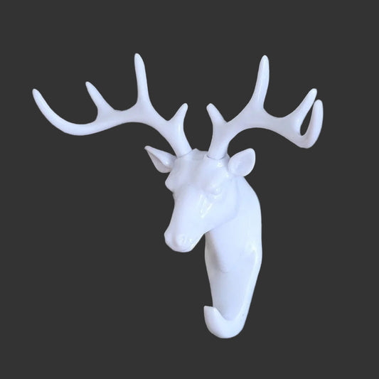 Wall Hanging Hook Vintage Deer Head Antlers for Hanging Clothes Hat Scarf Key Deer Horns Hanger Rack Wall Decoration